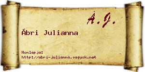 Ábri Julianna névjegykártya